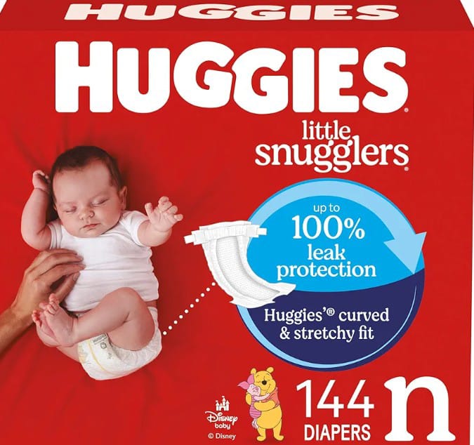 $64.98 Huggies Size Newborn Diapers, Little Snugglers Baby Diapers, Size Newborn (up to 10 lbs), 144 Count, Packaging May Vary Mainplug's Choice 10K+ bought in past month