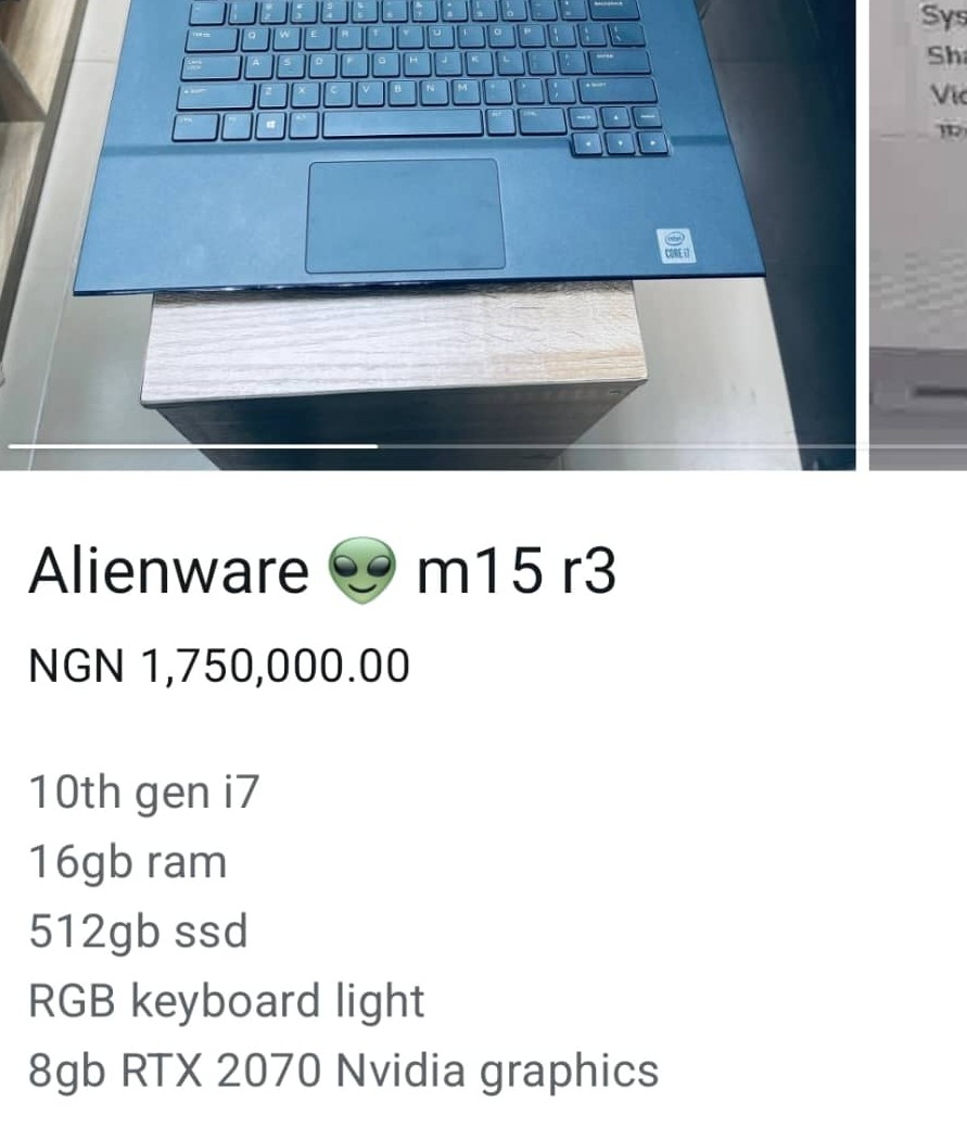 USD $900.00 Alienware 👽 m15 r3