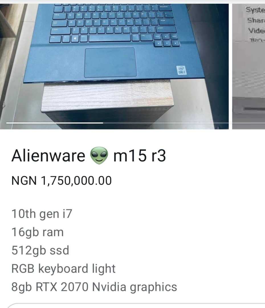 USD $900.00 Alienware 👽 m15 r3